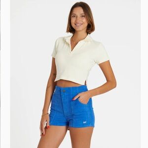 Hammies Cropped Polo Shirt - Ivory